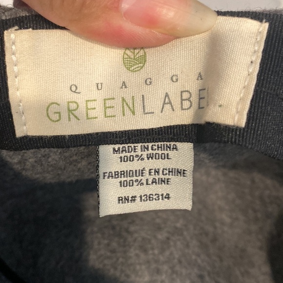 Green Label wool silver leather accents bohemian western Gypsy adjustable grey - Picture 8 of 8